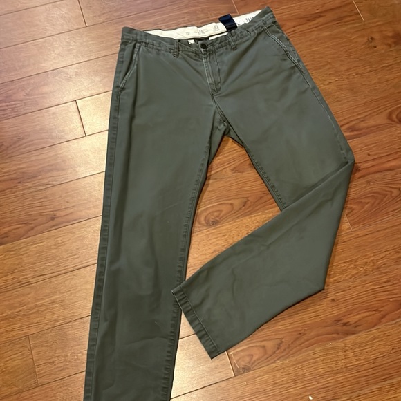 H&M green slim fit chinos size 33 - Picture 2 of 6